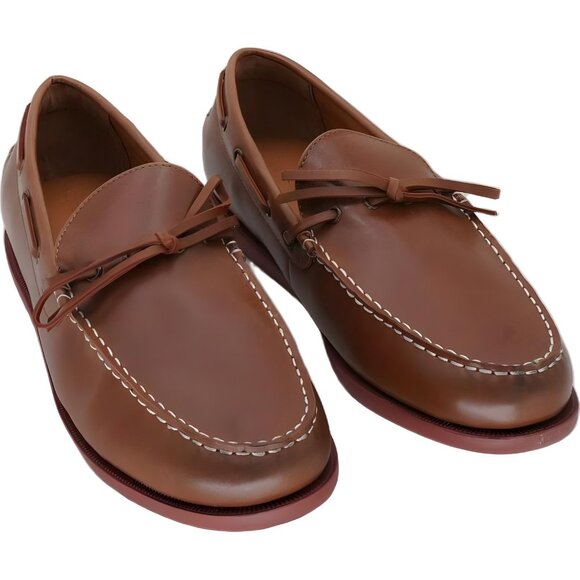 Club Room Men\'s Sean Boat Loafers Cognac Stylish Moccasin 11